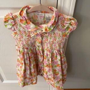 Laura Ashley Smocked front dress